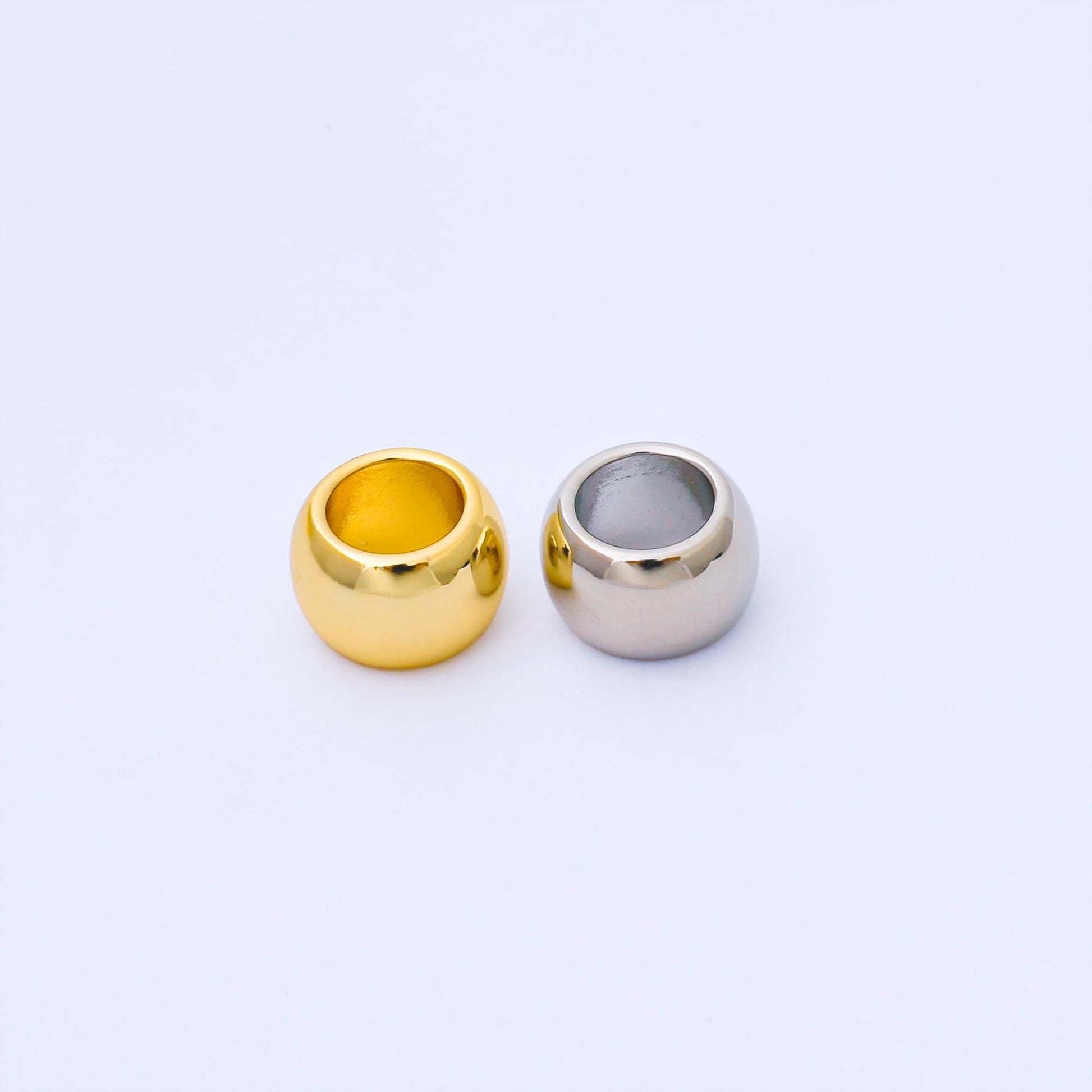 24k Gold Filled Round Spacer Beads Gold & Silver Donut Spacer Beads DIY Jewelry Making Supply Bracelet Necklace | B488