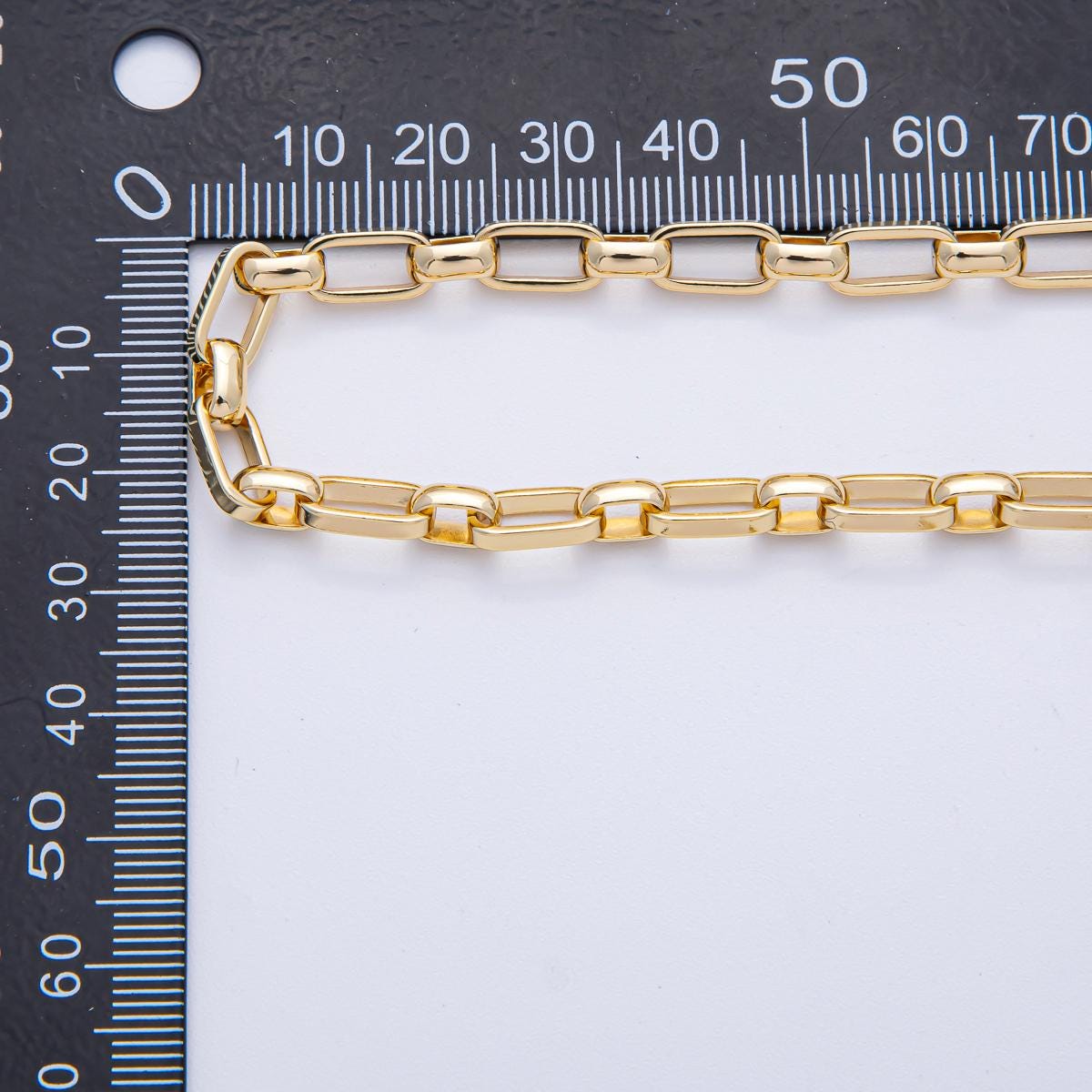 16K Gold Filled 11mm Thick Elongated Paperclip Unfinished Chain Yard Modern Link Chain Necklace Jewelry Making Layering Charms | Roll-1783