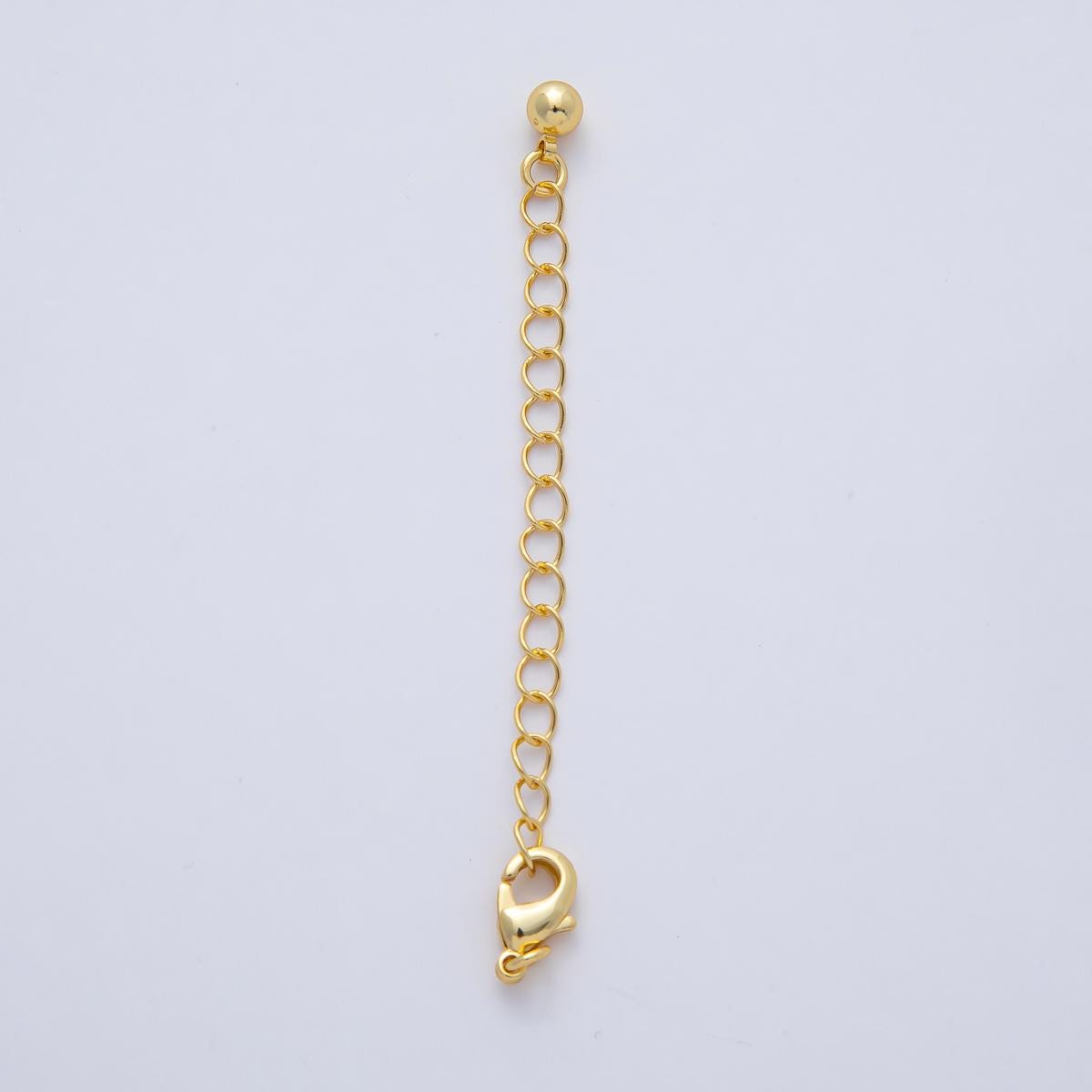 18K Gold Filled Minimalist Lobster Clasps Extender Chain Charm Set Findings DIY Bracelet Necklace Adjustable Jewelry Making | Z1482