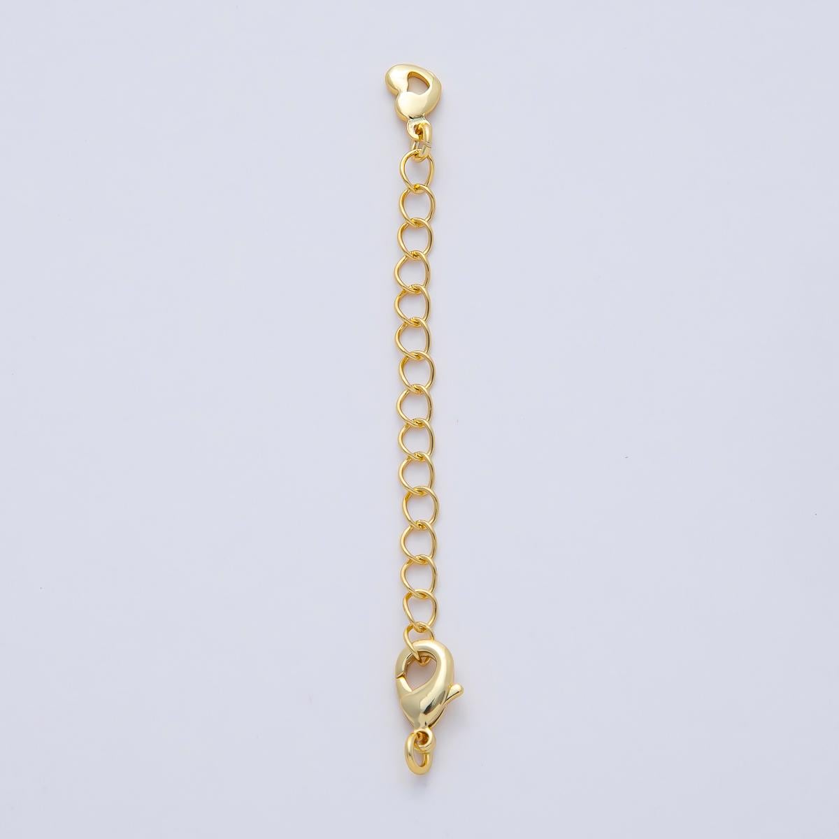 18K Gold Filled Minimalist Lobster Clasps Extender Chain Charm Set Findings DIY Bracelet Necklace Adjustable Jewelry Making | Z1482