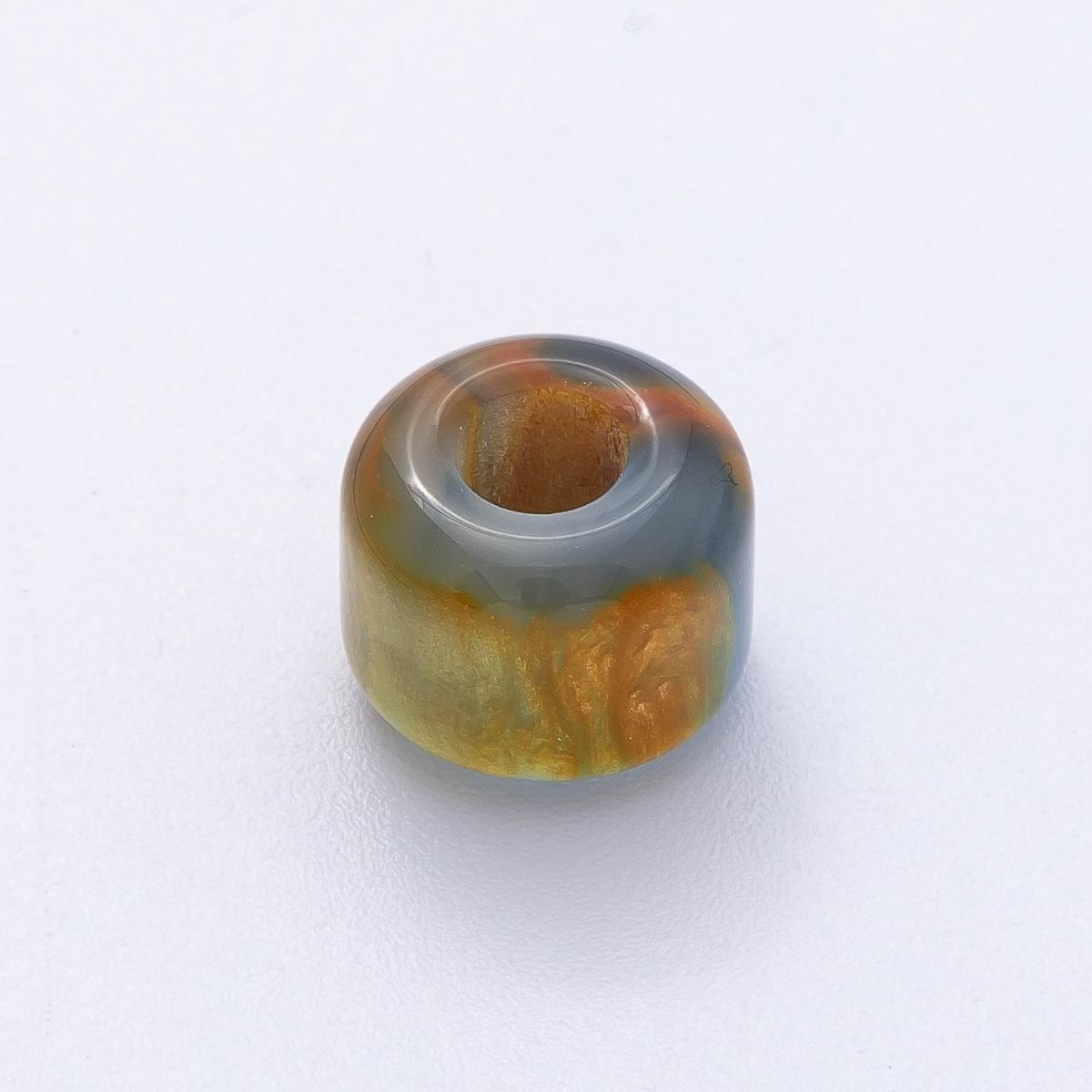 12.4mm Blue, Pink, Grey, Yellow, Brown Glitter Acrylic Resin Rondelle Bead Make Your Own Necklace Bracelet Jewelry Supply | B549