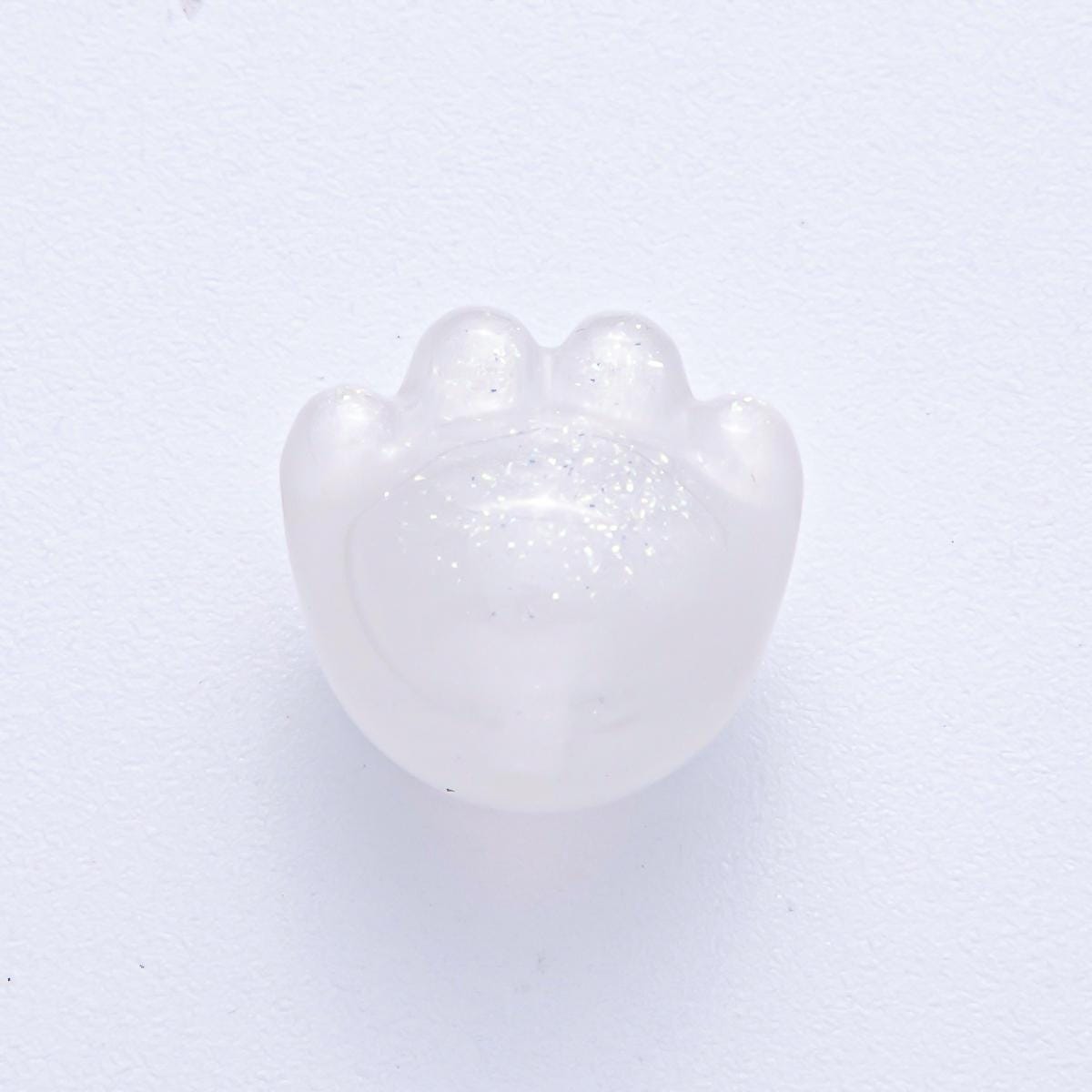 15.7mm Grey, Red, Blue, Green, Pink, White, Purple Glitter Resin Paw Print Pet Animal Bead Make Your Own DIY Jewelry Supply | B653