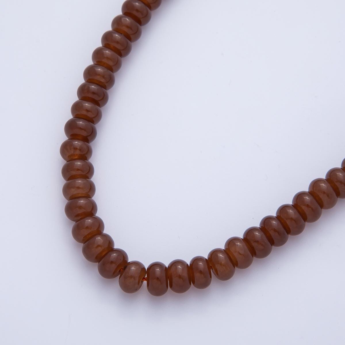 8mm Brown Natural Gemstone Bead Strand Finding Beads | WA-3939