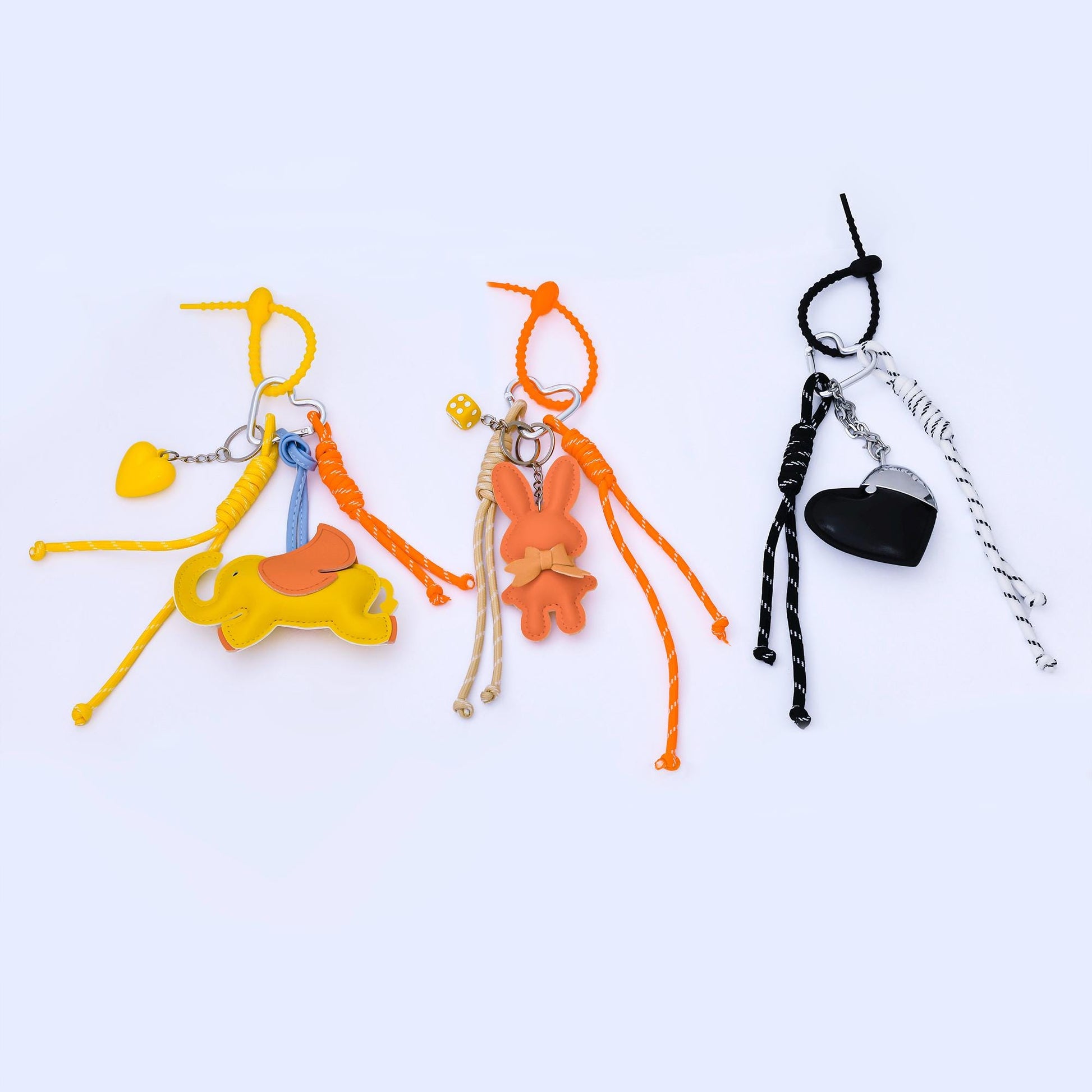 Colorful Aesthetic Cute Animal & Heart Charm Keychain for Backpack Purse Handbag Gym Bag Fashion Accessories Fun Gift Idea | WB-00200