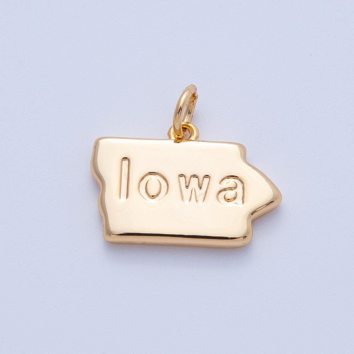 18K Gold Filled United States of America Individual State Map Charm in Gold for Necklaces Minimalist Jewelry Making Supplies | AK064