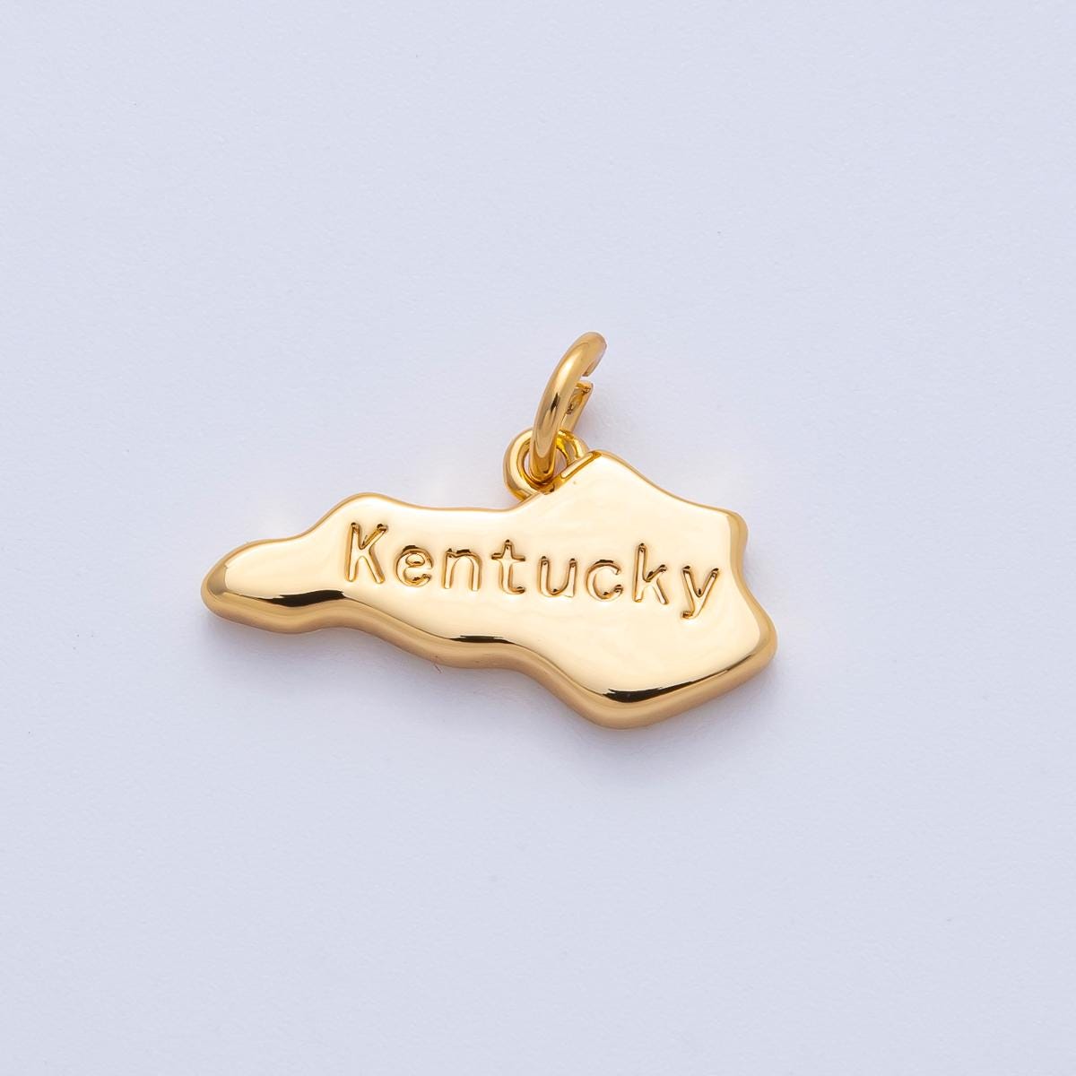 18K Gold Filled United States of America Individual State Map Charm in Gold for Necklaces Minimalist Jewelry Making Supplies | AK064