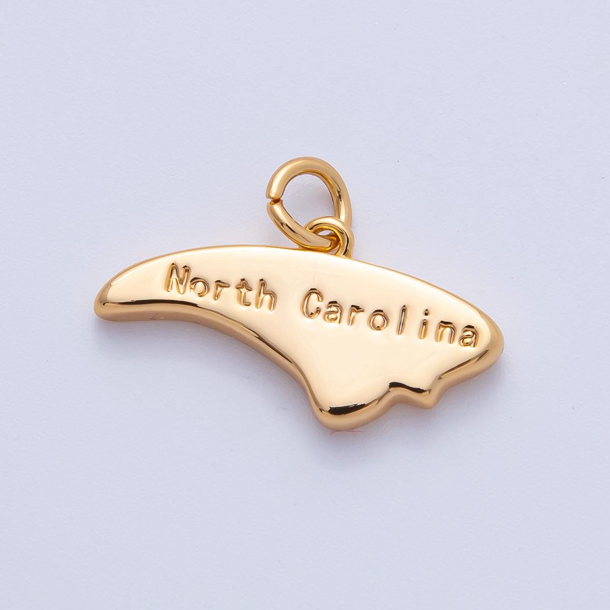 18K Gold Filled United States of America Individual State Map Charm in Gold for Necklaces Minimalist Jewelry Making Supplies | AK064