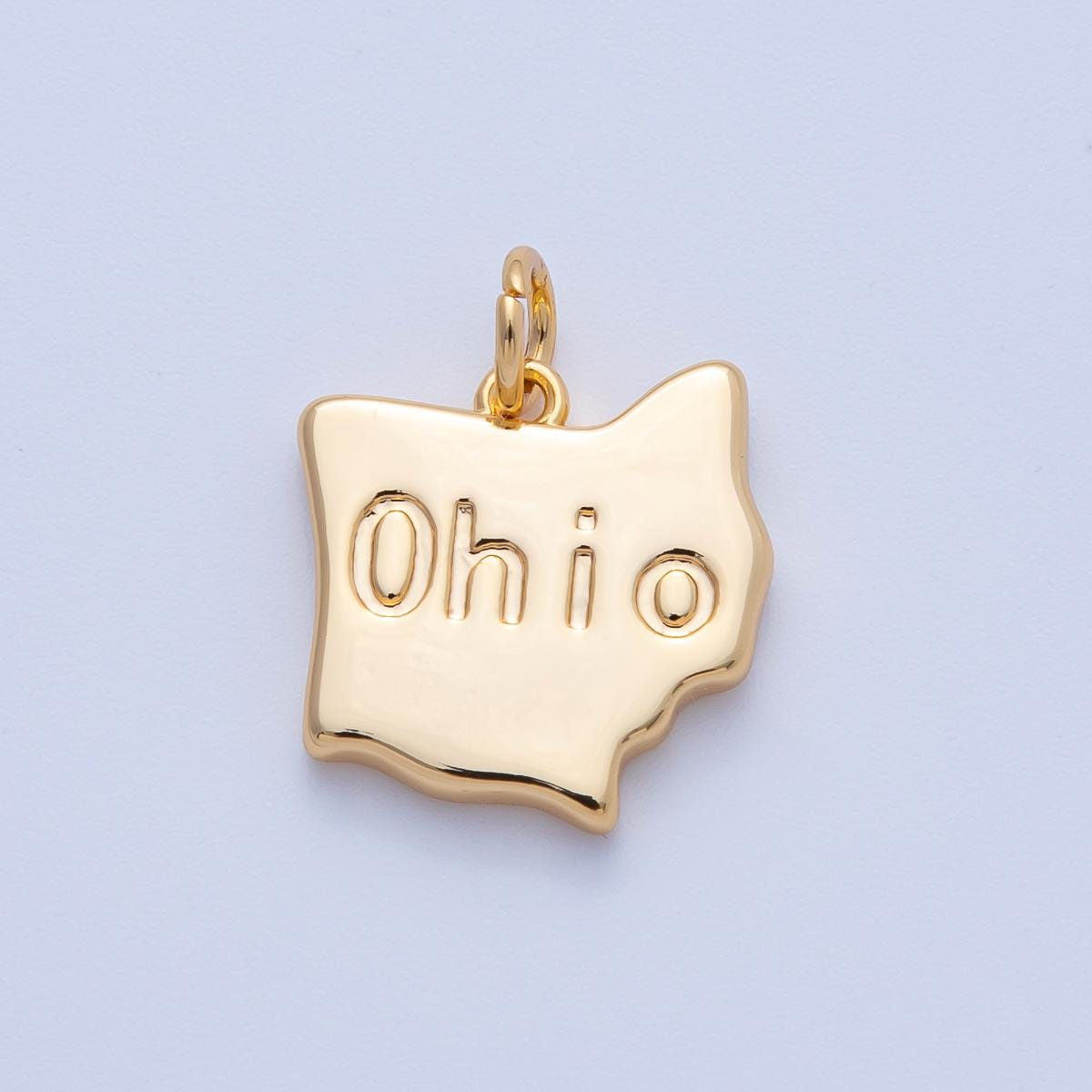 18K Gold Filled United States of America Individual State Map Charm in Gold for Necklaces Minimalist Jewelry Making Supplies | AK064