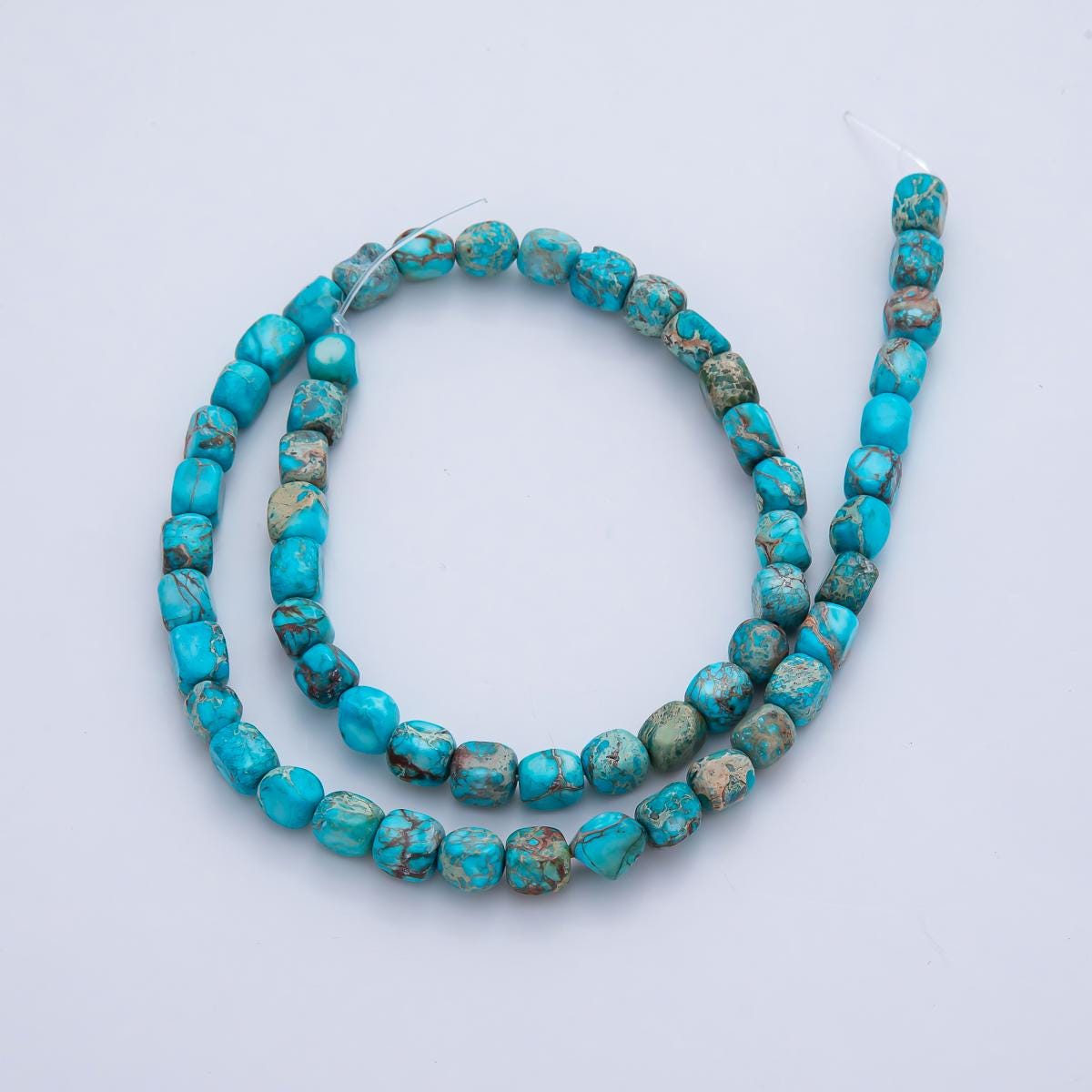 5mm Turquoise Natural Gemstone Nugget Bead Strand Finding Earthly Polished Stone for Boho Jewelry Making DIY Supply | WA-3840