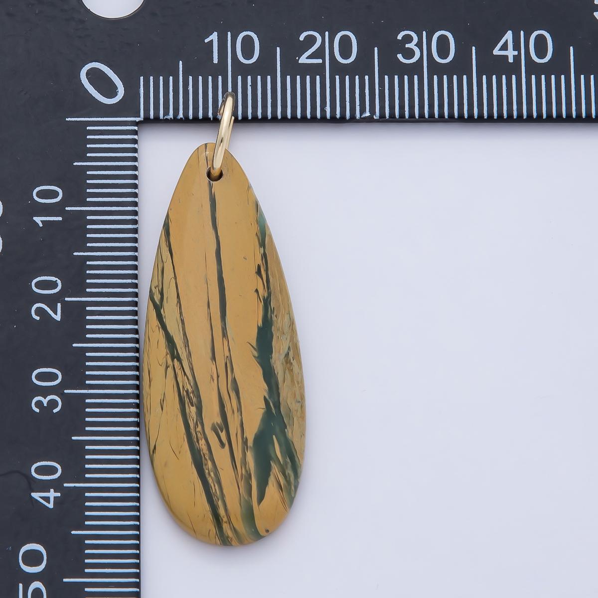 Natural Stone Teardrop Pendants Dyed Polished Turquoise Gemstone Charms, Boho Jewelry Making Supplies, Earth Tone Gem Drops AF1493