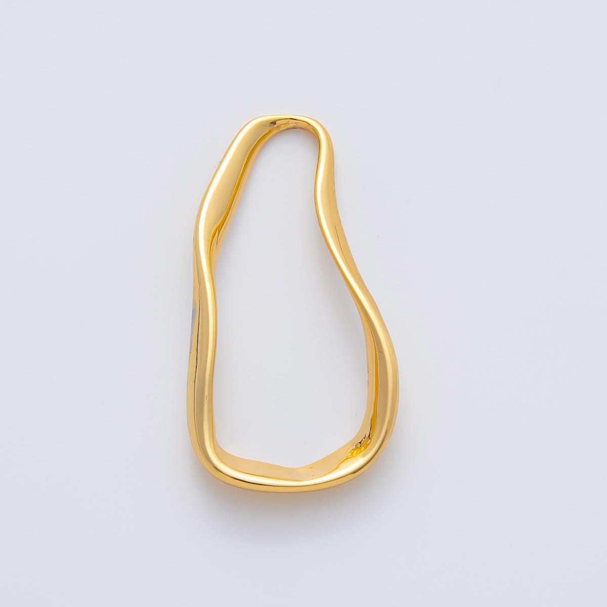 18K Gold Filled 30mm Minimalist Molten Geometric Charm Sculpted Abstract Shape DIY Jewelry Supply for Necklace & Bracelet | Z1602