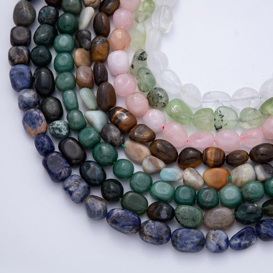 12.5mm Genuine Natural Gemstone Pebble Bead Strand Finding Quality Loose Beads DIY Jewelry Supply for Necklace & Bracelet | WA-3863