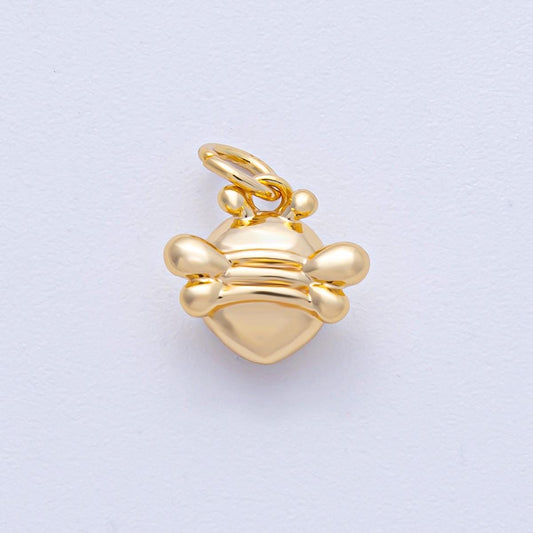 18k Gold Filled 10.8mm Dainty Honey Bee Charm Bumblebee Pendant Design DIY Jewelry Supply Finding for Necklace Bracelet | AK-010
