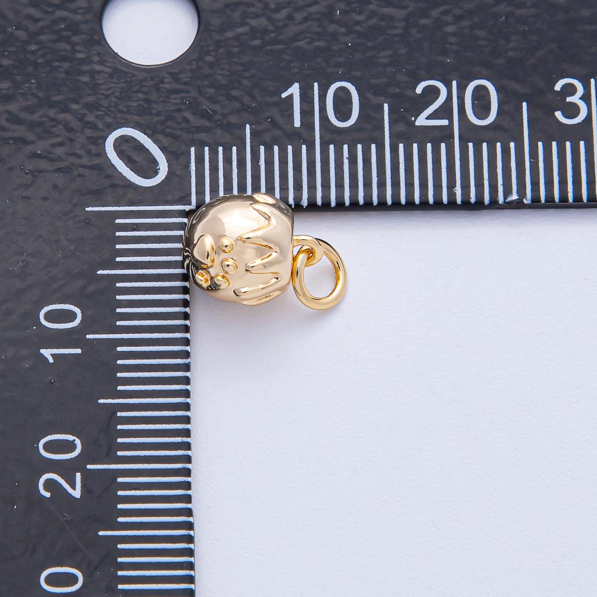 Mini 18k Gold Filled Melting Globe Charm with Paw Print Puppy Lover Pendant DIY Jewelry Supply Finding for Bracelet Necklace | AK-015