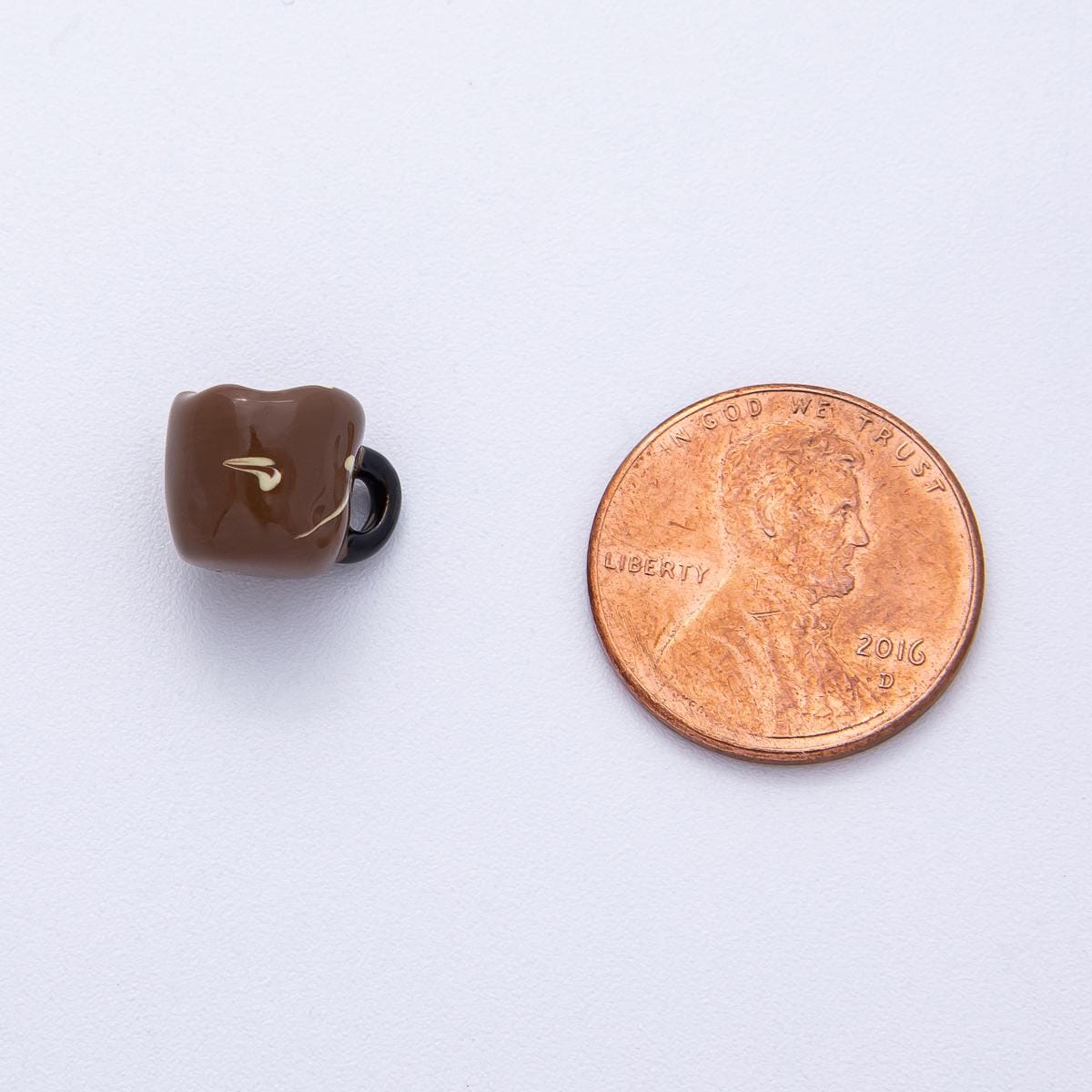 9.6mm Mini Brown Cup Charm Tiny Ceramic Mug Pendant for Custom Bracelets Earrings Necklace DIY Jewelry Making Supply Finding | Z1650