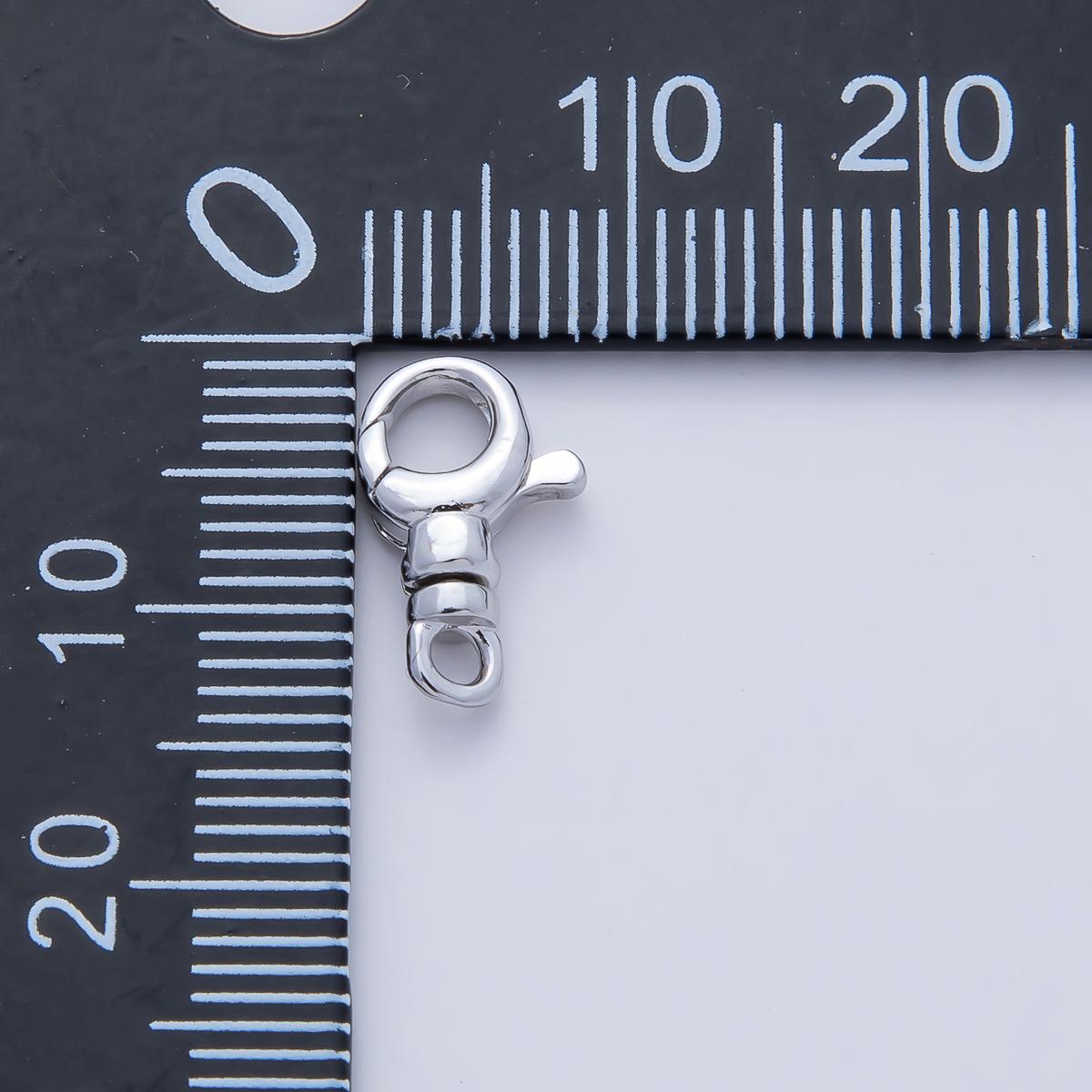 Rhodium Plated 12.5mm Swivel Lobster Claw Clasps Finding Minimalist Charm Lock Hook DIY Jewelry Supply for Custom Necklace Bracelet | Z1609