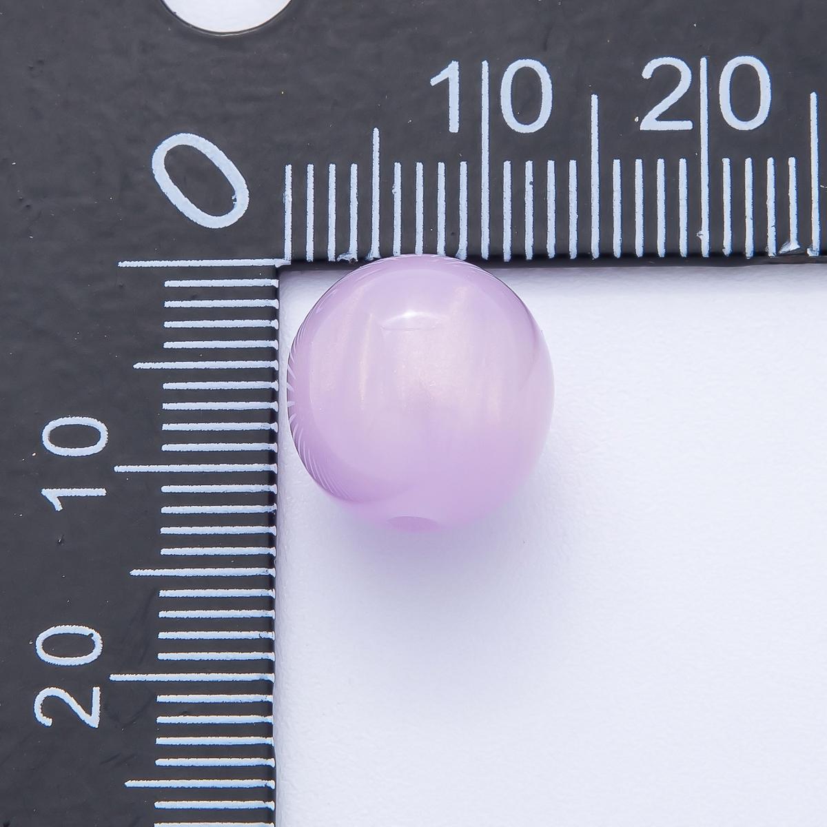 12.1mm Green, Purple, Pink Acrylic Resin Round Bead DIY Jewelry Supply Finding for Custom Necklace & Bracelet | B691