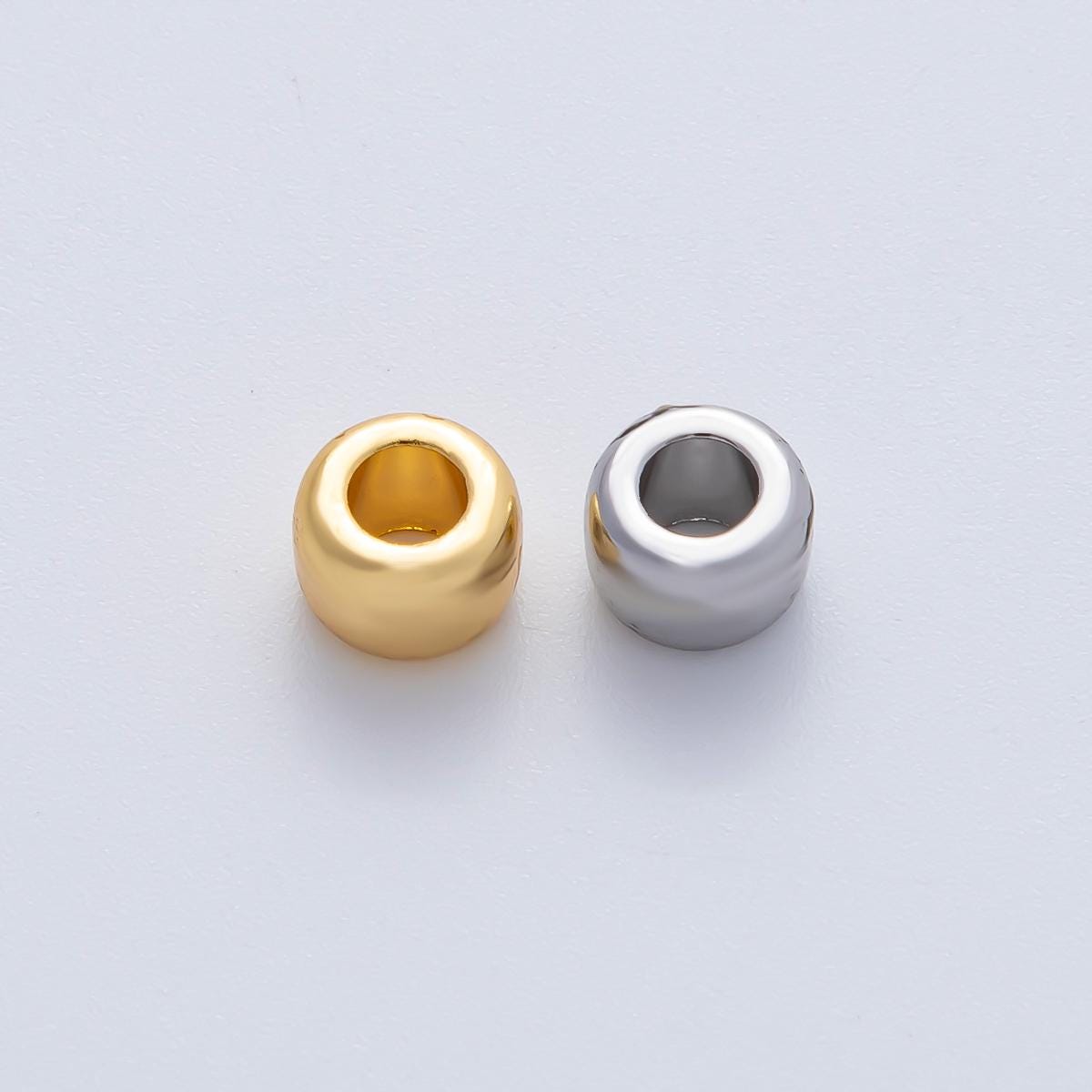 18K Gold Filled 7mm Minimalist Rondelle Spacer Bead Donut Shaped DIY Jewelry Supply Finding for Necklace & Bracelet | B-536