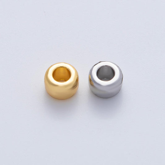 18K Gold Filled 7mm Minimalist Rondelle Spacer Bead Donut Shaped DIY Jewelry Supply Finding for Necklace & Bracelet | B-536