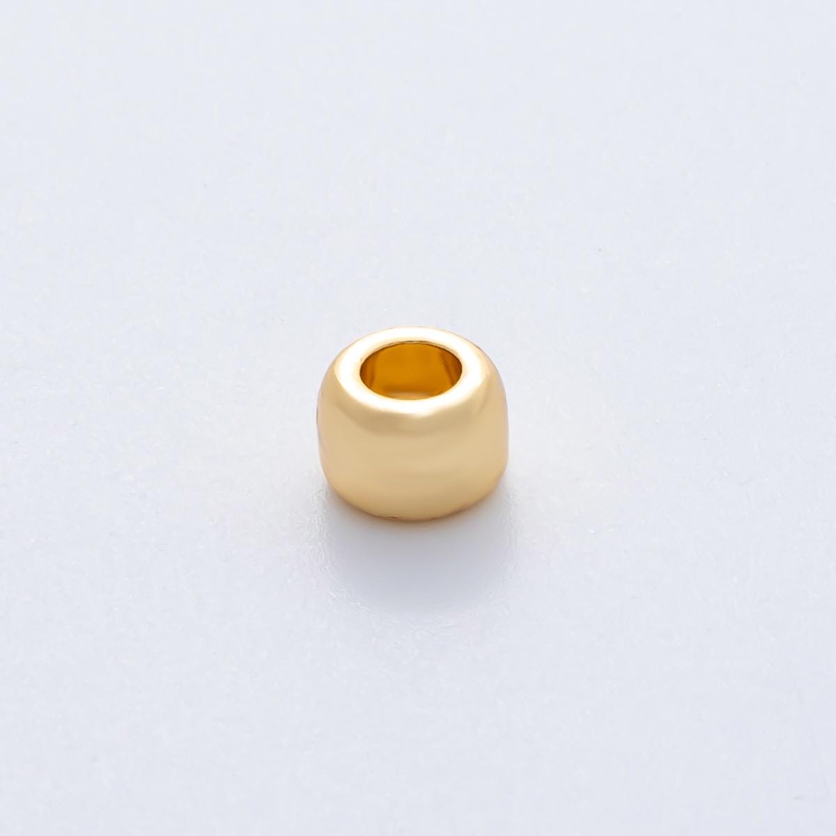 18K Gold Filled 7mm Minimalist Rondelle Spacer Bead Donut Shaped DIY Jewelry Supply Finding for Necklace & Bracelet | B-536