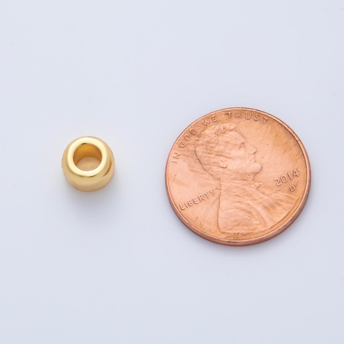 18K Gold Filled 7mm Minimalist Rondelle Spacer Bead Donut Shaped DIY Jewelry Supply Finding for Necklace & Bracelet | B-536