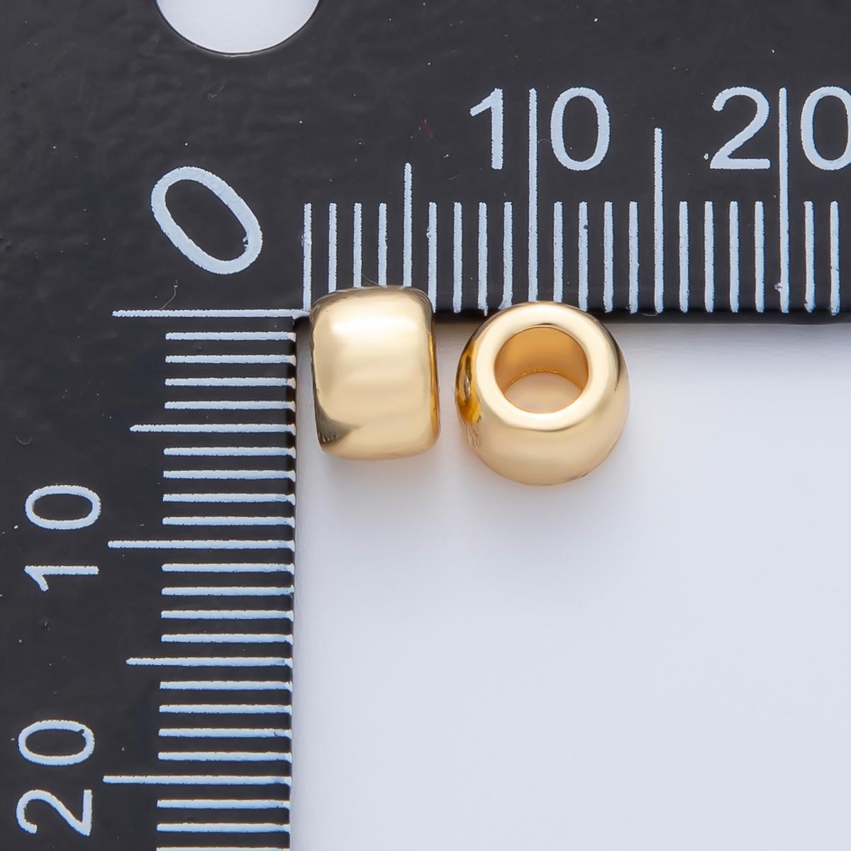 18K Gold Filled 7mm Minimalist Rondelle Spacer Bead Donut Shaped DIY Jewelry Supply Finding for Necklace & Bracelet | B-536