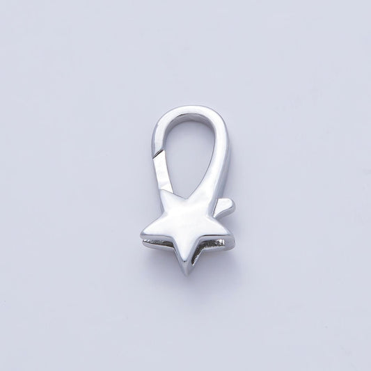 Rhodium Plated 17mm Star Lobster Claw Clasps Finding Minimalist Charm Lock Hook DIY Jewelry Supply for Custom Necklace or Bracelet | Z1610