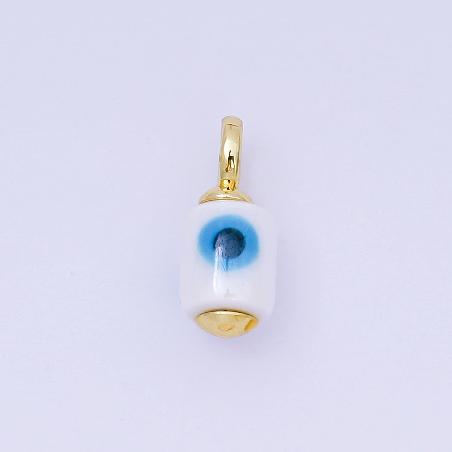 Colorful Ceramic Tube Eyes Charms Handmade Painting Ceramic Porcelain Evil Eyes Charms For Earrings Necklace Bracelet Jewelry Making C943
