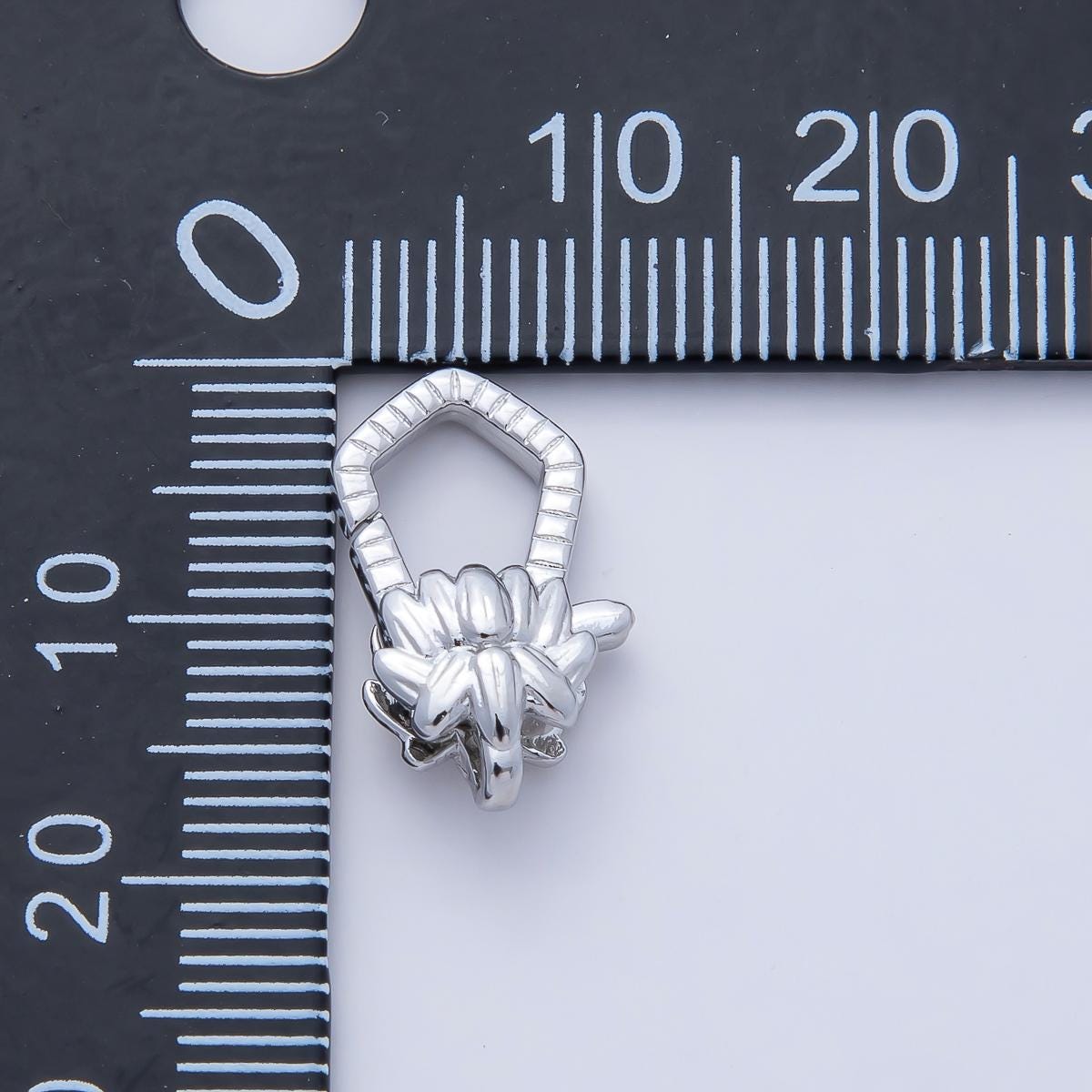 18K Gold Filled 17.8mm Ribbed Geometric Lobster Claw Clasps Finding Silver DIY Jewelry Supply for Custom Necklace or Bracelet | Z1611