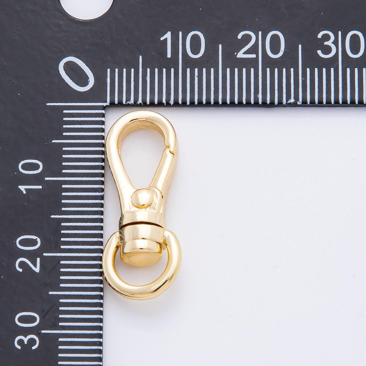 18K Gold Filled 25mm Push Lobster Swivel Clasp Closure Finding in Gold & Silver DIY Jewelry Supply for Custom Necklace and Bracelet | Z1247