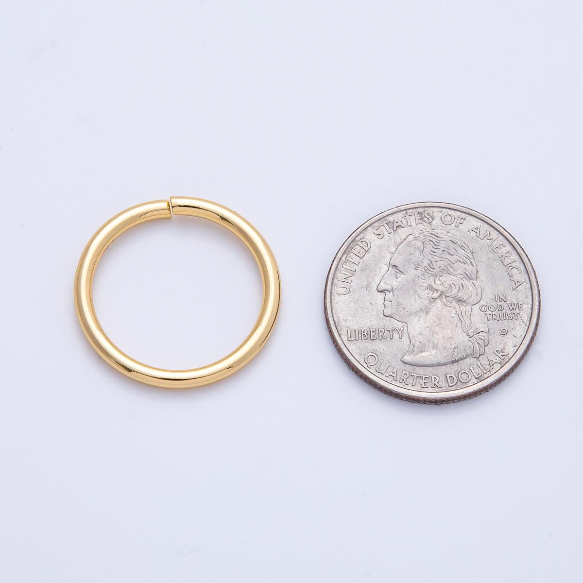 18K Gold Filled 22mm, 23mm, 24mm Open Round Jump Ring Finding DIY Jewelry Making Supplies for custom Necklace & Bracelet | Z1606