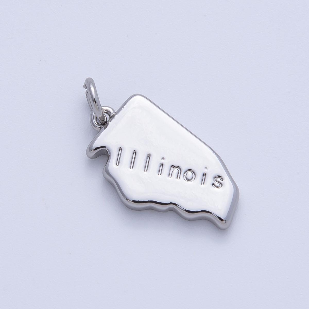 Mini Silver State Charms Tiny Home State Charm For Bracelets and Necklace making supply travel charm inspired USA State Pendant AF-1435