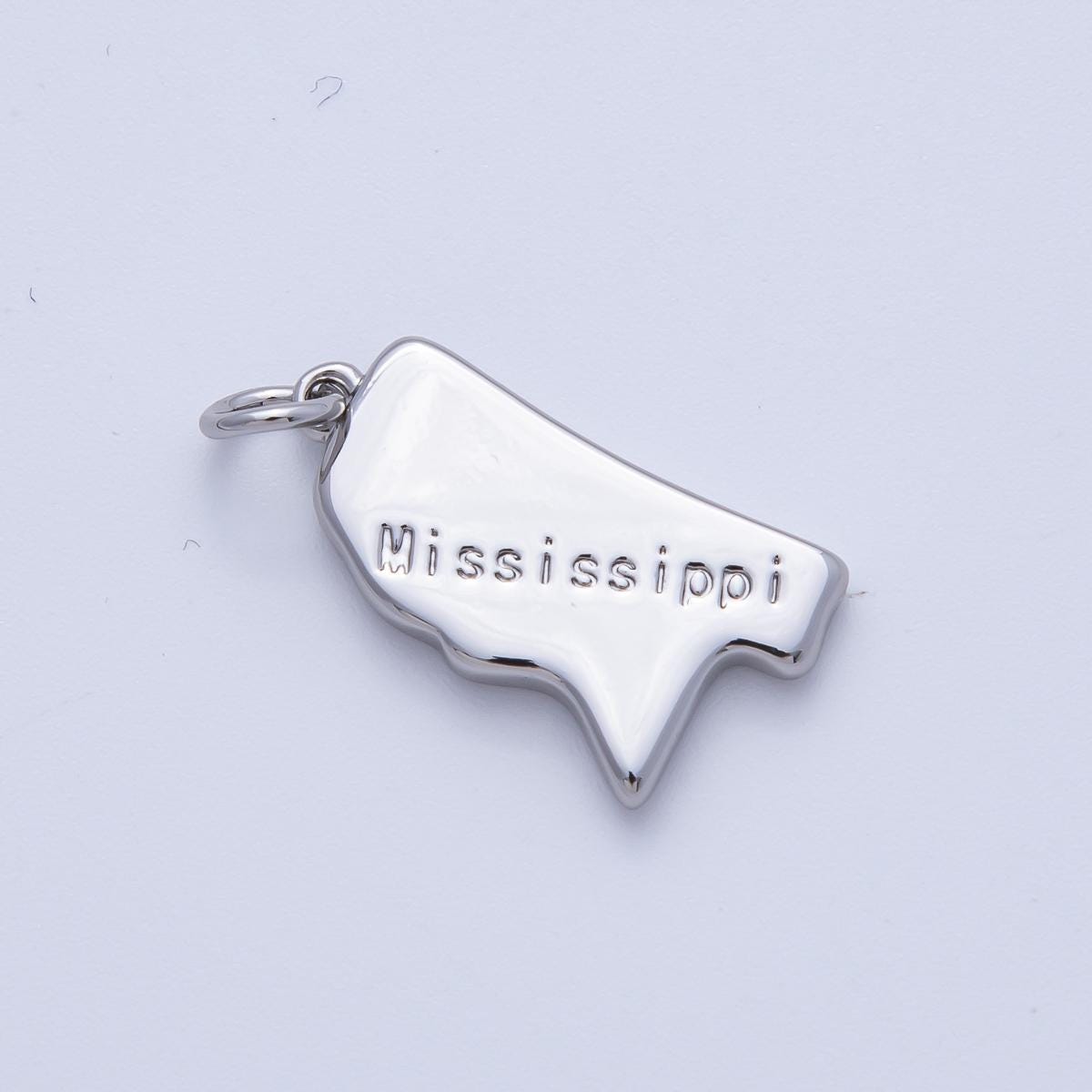 Mini Silver State Charms Tiny Home State Charm For Bracelets and Necklace making supply travel charm inspired USA State Pendant AF-1435