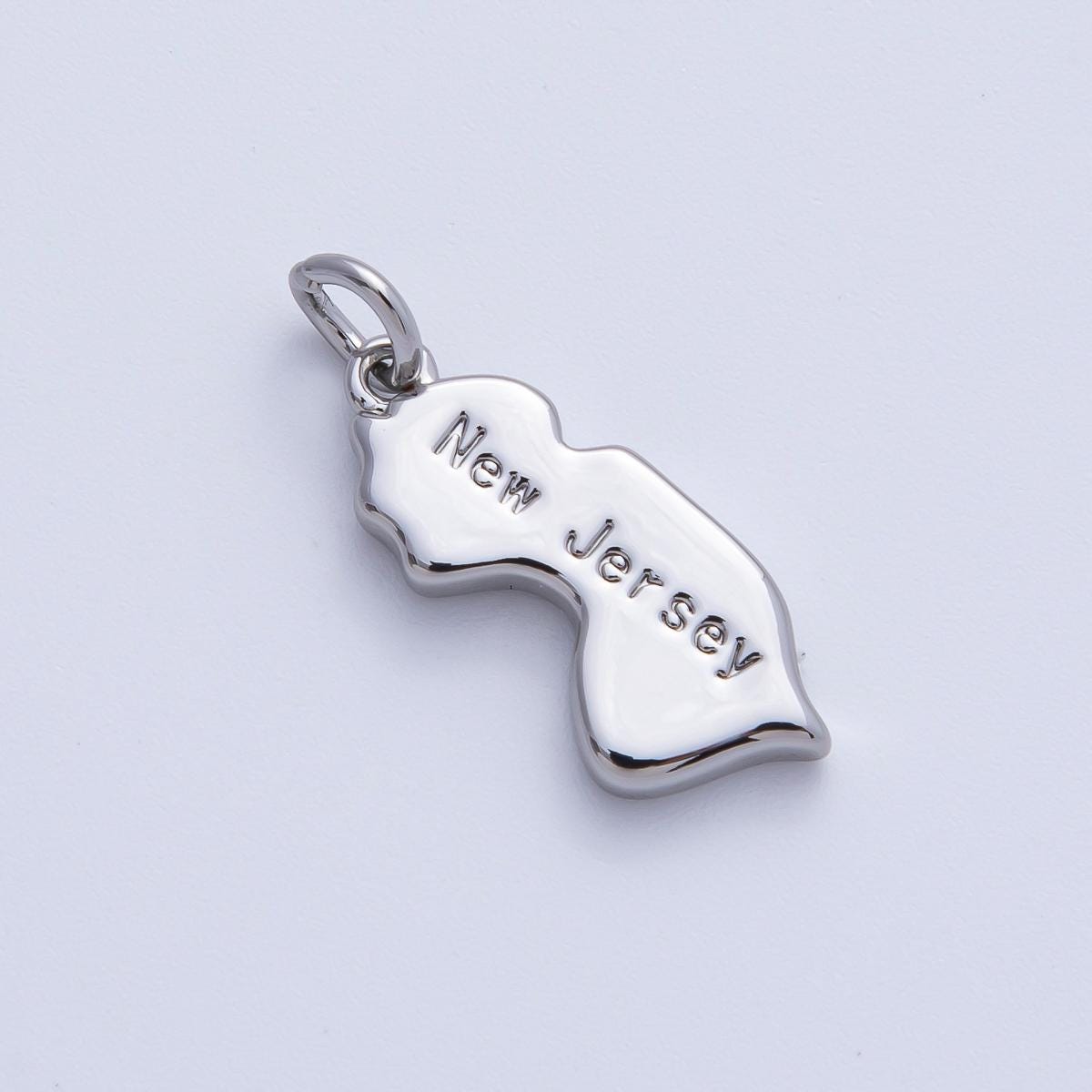 Mini Silver State Charms Tiny Home State Charm For Bracelets and Necklace making supply travel charm inspired USA State Pendant AF-1435