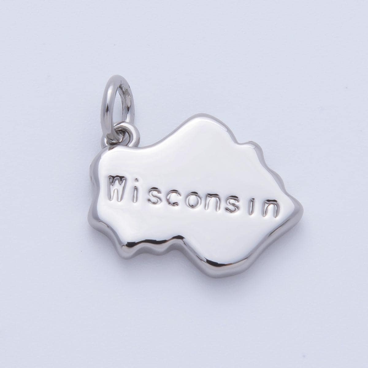 Mini Silver State Charms Tiny Home State Charm For Bracelets and Necklace making supply travel charm inspired USA State Pendant AF-1435