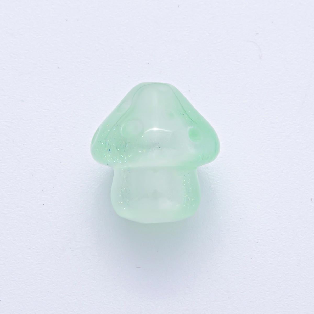 Dainty Resin Glittery mushroom charm small unique magic mushroom pendant jewelry gift idea for bracelet necklace earring component B648