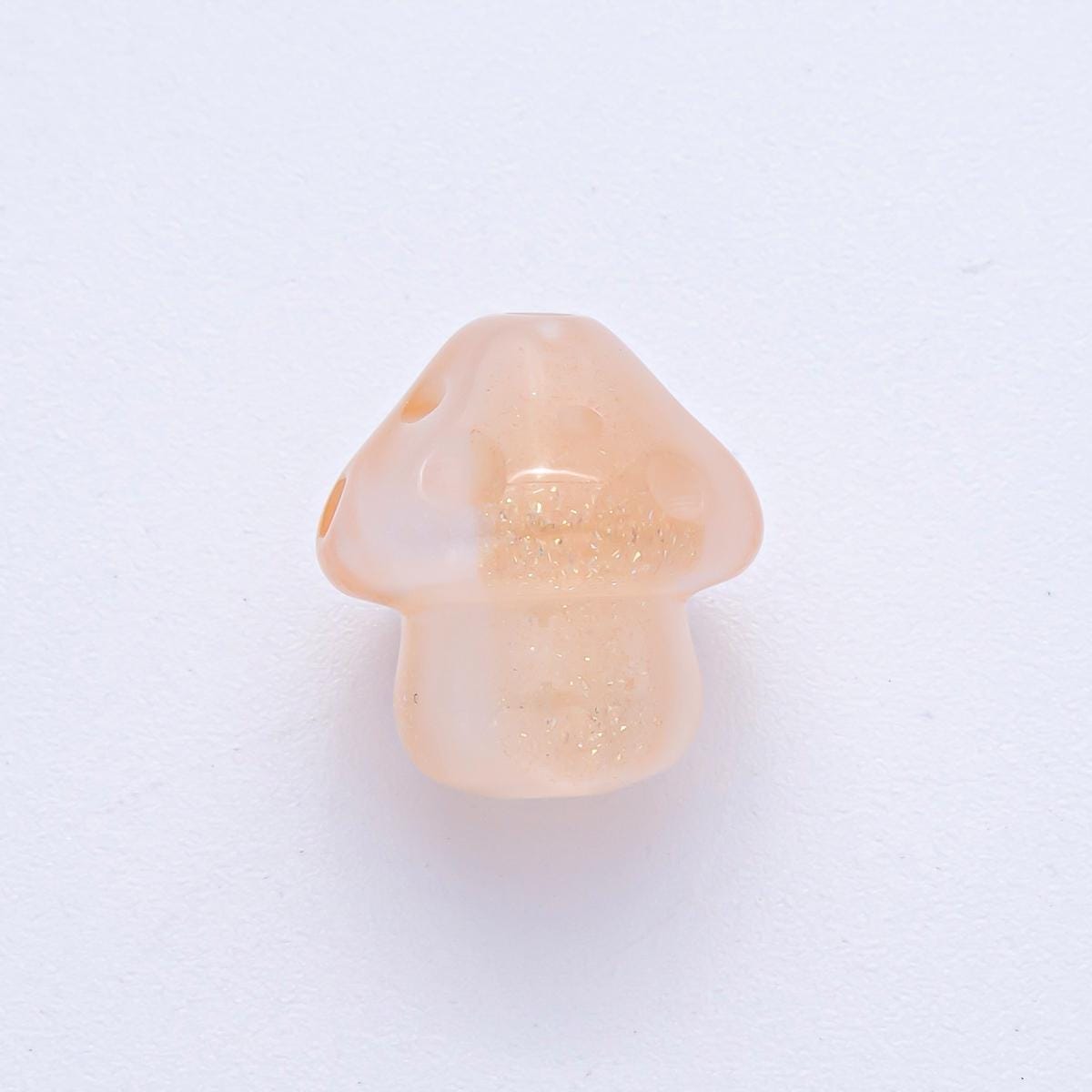 Dainty Resin Glittery mushroom charm small unique magic mushroom pendant jewelry gift idea for bracelet necklace earring component B648