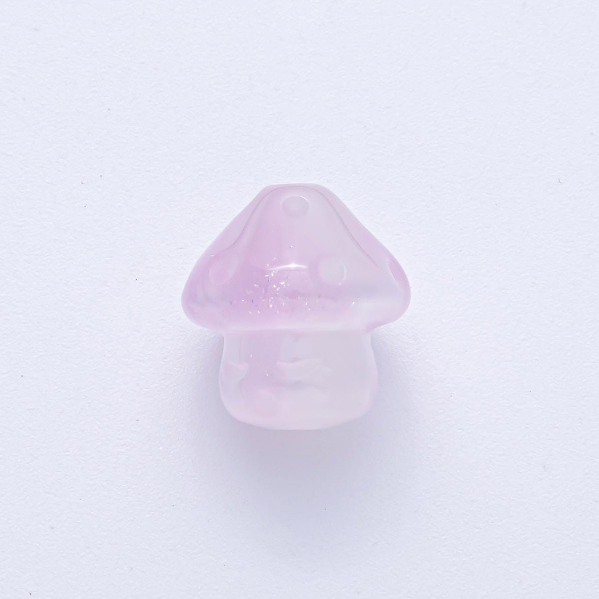 Dainty Resin Glittery mushroom charm small unique magic mushroom pendant jewelry gift idea for bracelet necklace earring component B648