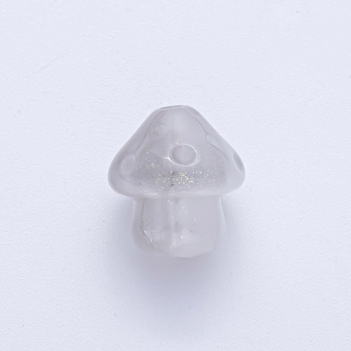 Dainty Resin Glittery mushroom charm small unique magic mushroom pendant jewelry gift idea for bracelet necklace earring component B648