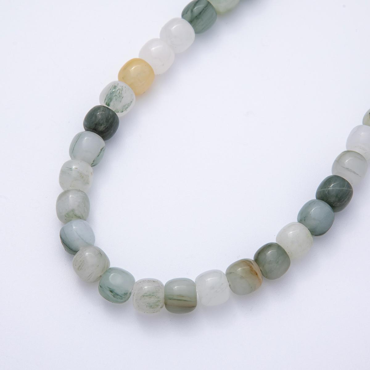 9.5mm Aventurine, Citrine, Moss Agate Square Bead Natural Gemstone Strand Finding DIY Jewelry Supply for Custom Necklace Bracelet | WA-A3923