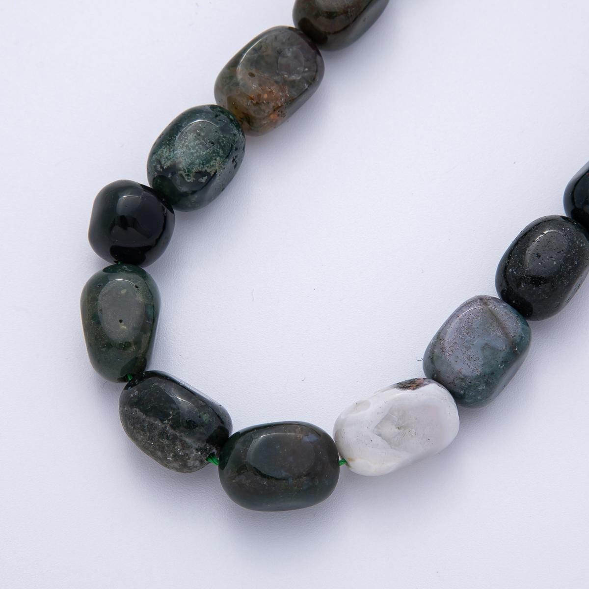13mm Bloodstone, Moss Agate, Amazonite, Lapis Lazuli Pebble Nugget Natural Gemstone Strand Finding DIY Custom Jewelry Supply | WA-A3926