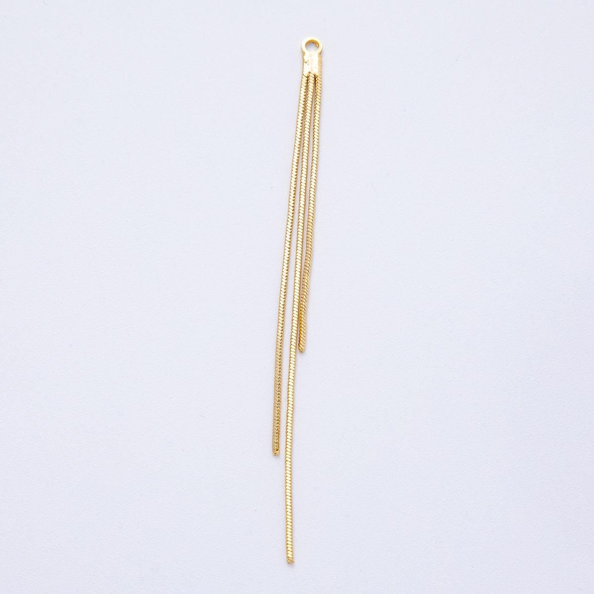 Long Slim Chain tassel Charm 78mm Gold chain Jewelry tassel Z-1641