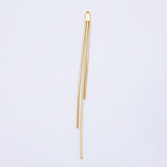Long Slim Chain tassel Charm 78mm Gold chain Jewelry tassel Z-1641