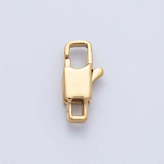 Stainless Steel 14.8mm Minimalist Rectangular Lobster Claw Closure Finding DIY Jewelry Supply for Custom Necklace and Bracelet | Z1622
