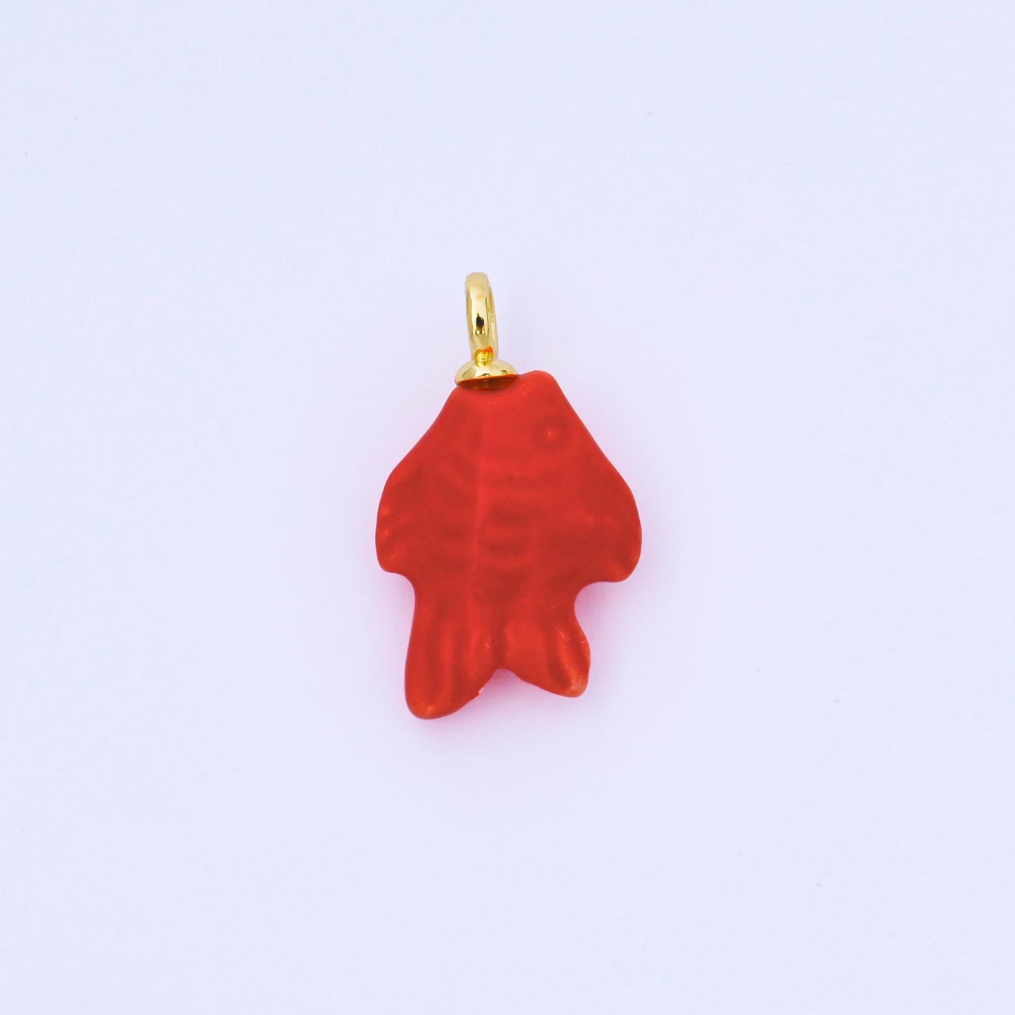 Dainty Fish ceramic charm handmade Pink Cute Fish Shell ceramic porcelain Beach charm for necklace bracelet jewelry making supply N-082