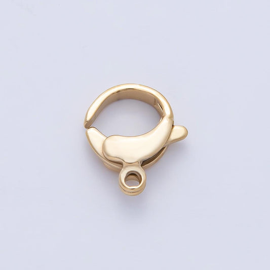 Stainless Steel 11.9mm Round Lobster Claw Clasps Closure Finding DIY Jewelry Supply for Custom Necklace & Bracelet Making | Z1624