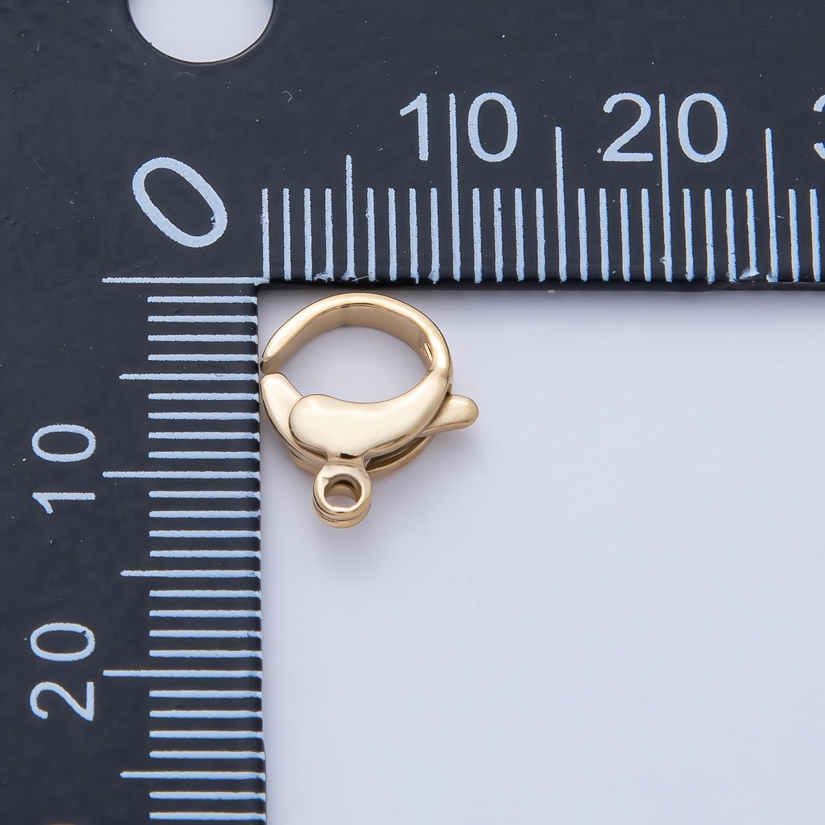 Stainless Steel 11.9mm Round Lobster Claw Clasps Closure Finding DIY Jewelry Supply for Custom Necklace & Bracelet Making | Z1624