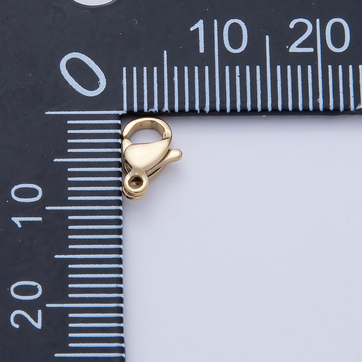 Stainless Steel 9mm 10mm 11mm 13mm Minimalist Lobster Claw Clasps Finding DIY Jewelry Supply for Custom Necklace & Bracelet Making | Z1628