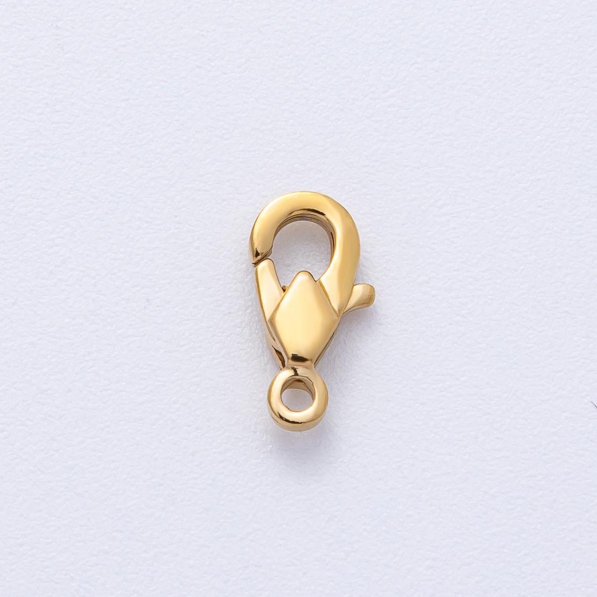 Stainless Steel 11mm Geometric Lobster Claw Clasps Closure Finding DIY Jewelry Supply for Custom Necklace & Bracelet Making | Z1637