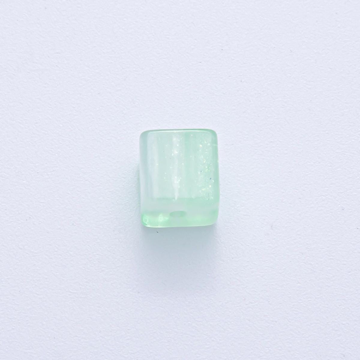 8mm Black, Purple, Orange, White, Green, Pink Glitter Resin Square Bead Set DIY Jewelry Supply for Custom Necklace Bracelet | B566